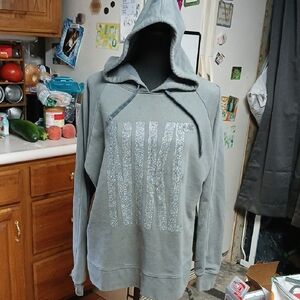 Nike Silver Logo Gray Hoodie for Women Size Med.